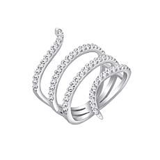 Radiance by Absolute™ 2.01ctw Simulated Diamond Triple-Wrap Swirl Ring