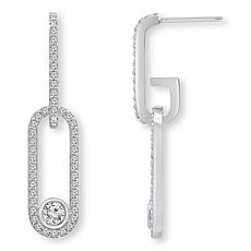 Radiance by Absolute™ 2.36ctw Pavé Paperclip Drop Earrings
