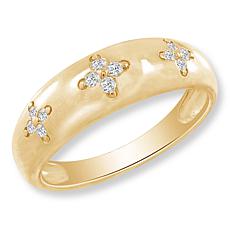 Radiance by Absolute™ .26ctw Starburst Dome Stack Ring