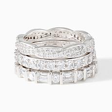 Radiance by Absolute 3-Piece Mixed-Cut Eternity Ring Set