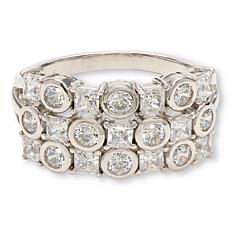 Radiance by Absolute™ 3-Row Mixed-Cut Band Ring