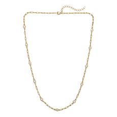 Radiance by Absolute™ 3.45ctw Paperclip Link Station Necklace