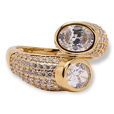 Radiance by Absolute™ 3.74ctw Multi-Stone CZ Oval Bypass Ring