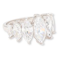 Radiance by Absolute™ 5.5ctw Graduated Marquise-Cut Ring