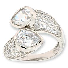 Radiance by Absolute™ 5ctw Pear and Pavé Bypass Ring