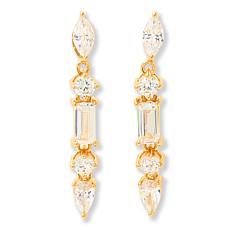 Radiance by Absolute™ Multi Shape CZ Sterling Silver Drop Earrings