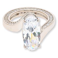 Radiance by Absolute™ Platinum-Plated 9.8ctw Oval Cut Cocktail Ring