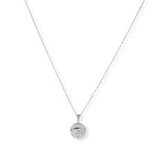 Radiance by Absolute™ Stainless Steel CZ-Accented Pendant Necklace
