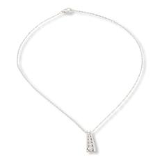 Radiance by Absolute™ Tension-Set Graduated 5-Stone Drop Necklace