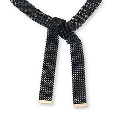 Rarities Black Spinel Gold-Plated Wrap Necklace