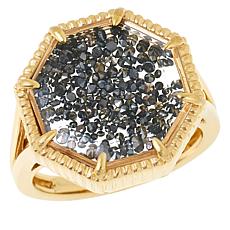 Rarities Gold-Plated Diamond Shaker Ring