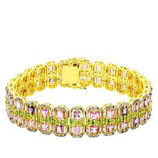 Rarities Pink Sapphire, Tsavorite and Champagne Diamond Bracelet