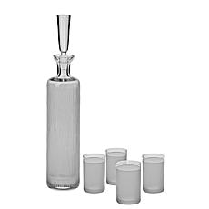 Ravenscroft Crystal 5pc Vodka Decanter Shot Glass Set