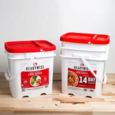 ReadyWise 14-Day Emergency Meals + 14 Day Fruit & Veggie Bucket Combo