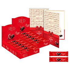 RED Grab & Go 24-pack Dark Chocolate Bars w/Gift Box Ships 11/3