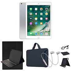 Refurbished 2018 Apple iPad 9.7" 32GB Wifi, Keyboard, Bluetooth Ear...