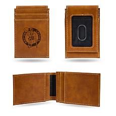 Rico Celtics Laser-Engraved Brown Front Pocket Wallet