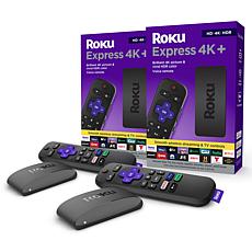 Roku Express 4K+ 2-pack Streaming Player Bundle with 2 Vouchers