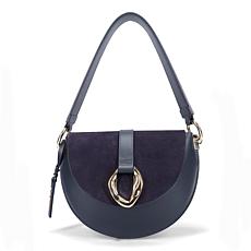 Ron White Beckett Leather Flap Saddle Shoulder/Crossbody Bag