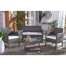 Safavieh Aboka 4-Piece Living Set - Black, Grey