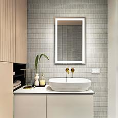 Safavieh Hyatt 24" Aluminum LED Mirror