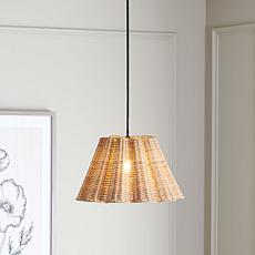 Safavieh Melora Natural Cane Pendant Light 12" x 12" x 7"