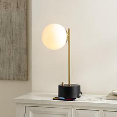 Safavieh Ryu Table Lamp with USB, Brass/Black, 20.5"H