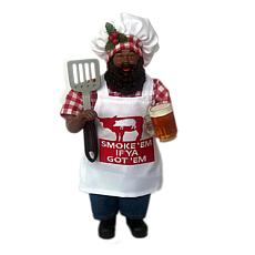 Santa's Workshop 12" Black Pit Master Santa