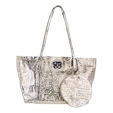 Sharif Legacy Tooled or Snake Leather Light Weight Tote Set