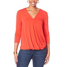 Shavonne Dorsey Rania Surplice Hi-Low Hem Top