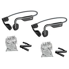 Shokz OpenMove 2pk Bone Conduction Open Ear Headphones w/Accessories