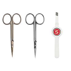 Singer 4" Embroidery Scissors and Tweezer Bundle
