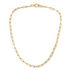 Soave Oro 14K Electroform 18" Paperclip Chain Necklace