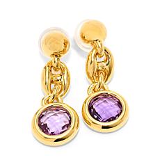 Soave Oro 14K Electroform Yellow Gold Gemstone Dangle Earrings