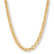 Soave Oro 14K Gold Electroform Graduated Chain Link Necklace