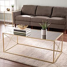 Southern Enterprises Bondale MirrorTop Cocktail Table