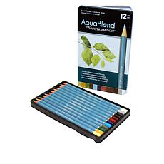 Spectrum Noir 12-piece AquaBlend Watercolor Pencil Set - Earth Tones