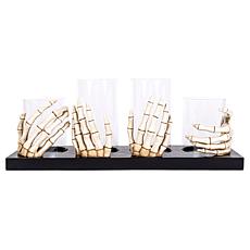 Spooky Lane Skeleton Hand Candle Holder