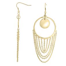 Stately Steel Round Chain Fringe Earrings