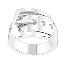 Stately Steel Stainless Steel Buckle Ring