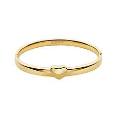 Stately Steel Stainless Steel Heart Bangle