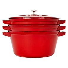Staub Cast Iron 4-Piece Stackable Set - Cherry