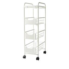 StoreSmith 4-Tier Slim Rolling Cart