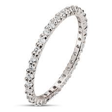 Suzy Levian 14K White Gold .50ctw Diamond Eternity Band Ring