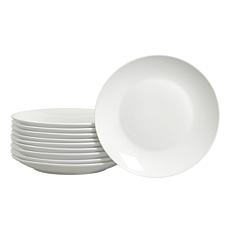 Tabletops Gallery 10pc 8.25" Round Catering Salad Plates - White