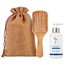 TAYA Amazon White Clay Thickening Creme Gift Set with Wooden Paddle...
