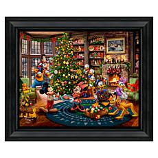 Thomas Kinkade Disney Mickey and Minnie Trimming the Tree - 16" x 2...