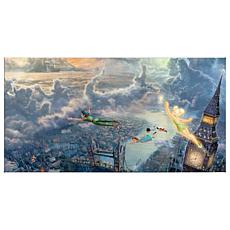 Thomas Kinkade Disney Tinker Bell and Peter Pan Fly to Never Land -...