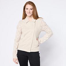 Tower Hill by Christie Brinkley Mixed Media Moto Jacket