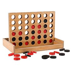 Toy Time Classic Wooden Four in a Row Game